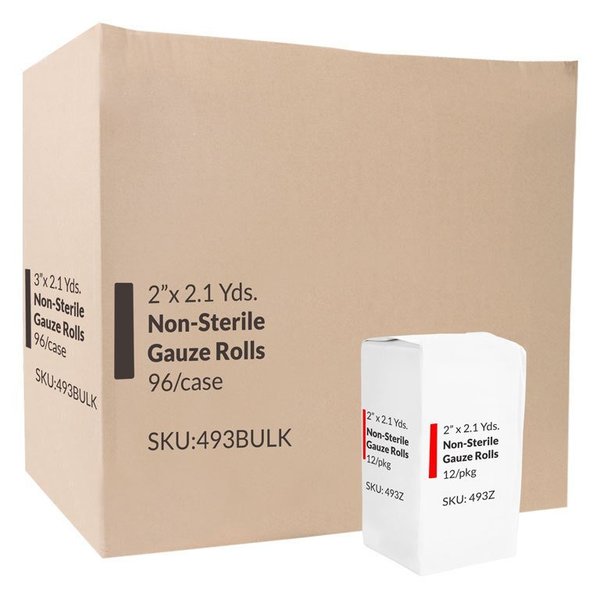 Oasis Non-Sterile Stretch Gauze Rolls, 3in x 4.1 Yards, 96 Per Case 493BULK